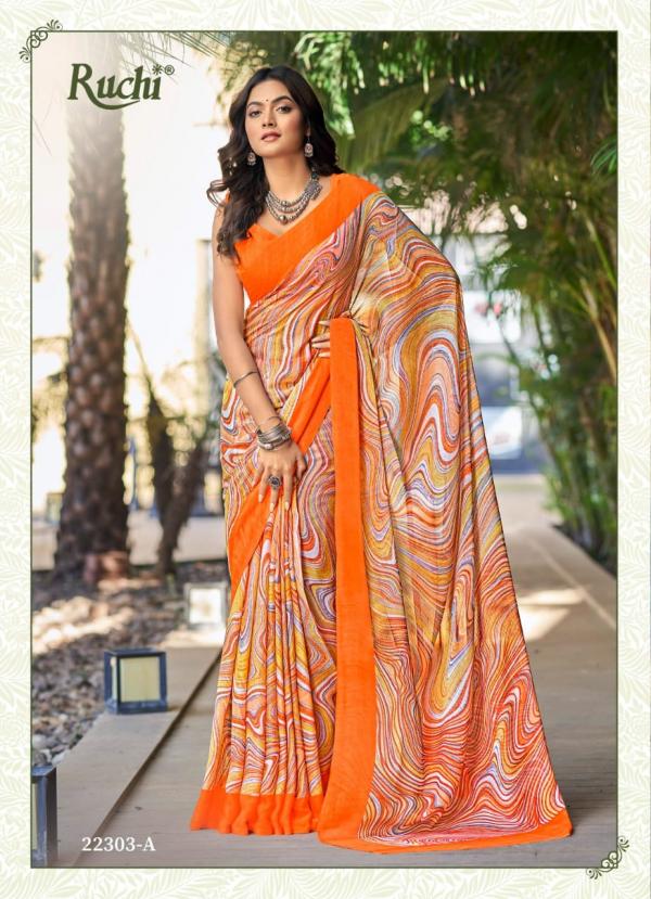 Ruchi Star Chiffon 98 New Casual Chiffon Fancy Saree Collection